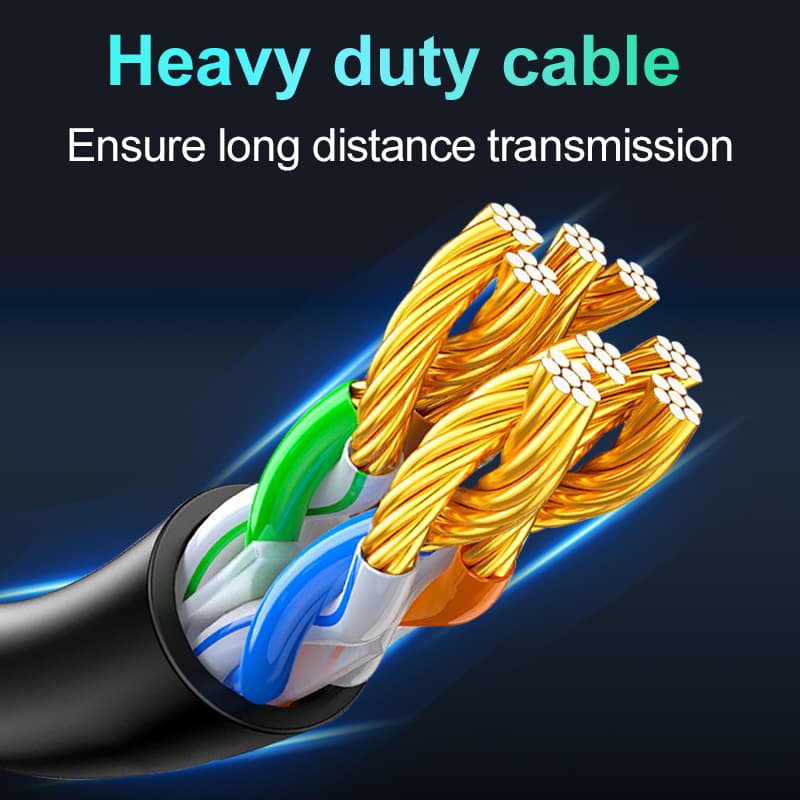 Table Matters 10Gbps Snagless Cat 6 Ethernet Cable -3 Feet, Cat 6 Cable, Cat6 Wire, Ethernet Cable, Black thumbnail 3