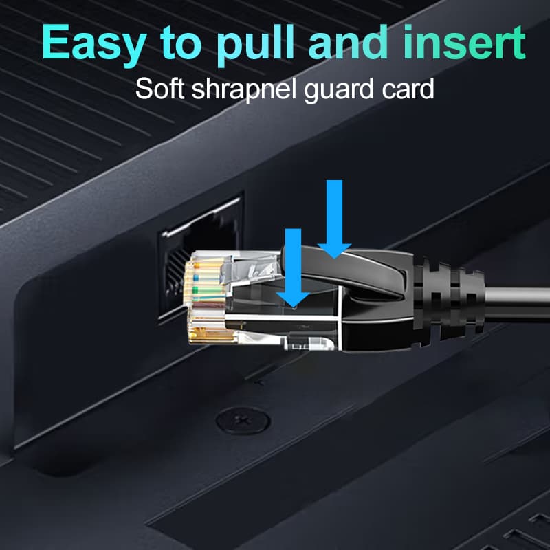 Table Matters 10Gbps Snagless Cat 6 Ethernet Cable -3 Feet, Cat 6 Cable, Cat6 Wire, Ethernet Cable, Black thumbnail 4
