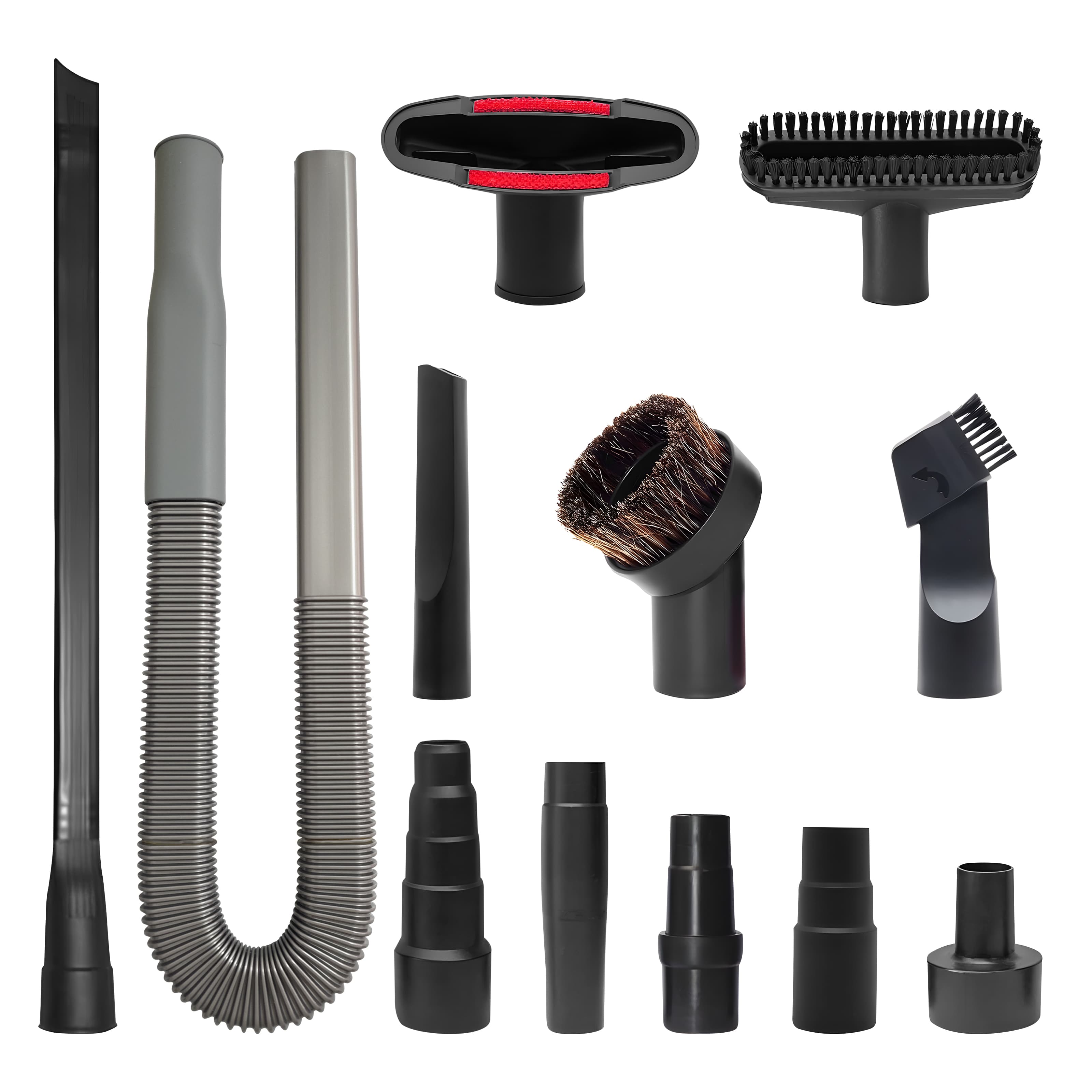 Upgraded Dryer Lint Vent Cleaner Kit & Vacuum Attachments Brushes Compatible with Shop Vacs 2-1/4'' 1-7/8'' 1-3/8'' 1-1/4 Inch- Flexible Vacuum Crevice Attachment Tool for Shop Vac Accessories